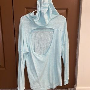 PINK light hoodie with cut out back